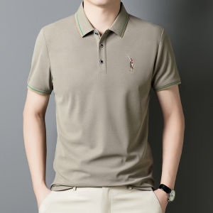 Exquisite Embroidery Mens Designer Brand Business Casual Polo Shirt Summer Solid Color Short Sleeved Lapel T-Shirt Mens Wear