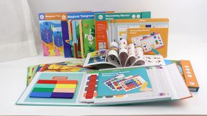 บอร์ดเกมส์ แม่เหล็ก ของเล่นเสริมพัฒนาการ เกมส์หนูน้อยหมวกแดง  shape puzzle trangram puzzle