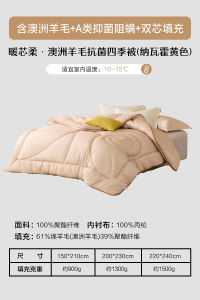 Mercury Home Textiles Australian Wool Blanket Thickened A-Class Antibacterial Wool Four Seasons Blanket Winter Bedding Covers