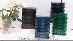 Daily Medicine 21-28 Grid Travel Pill Organizer Case Pill Storage Box Storage