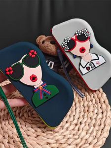 GUOQI | Soft Silicone Attractive Cute Large Capacity Travel Anti-fall Sunglasses Case