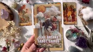 UniqueUnique Tarot Deck 78 Clay Tarot Cards for Beginners and Experienced Readers with Guidebook Tools for Reflection