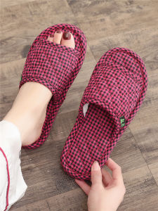 Japanese Style Cotton Slippers Indoor Soft Bottom Silent Walking Home Shoes Summer Winter Womens Machine Washable Floor Mat