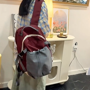 Korean Travel Backpack for Women Men Waterproof Lightweight School Fitness Gym Shoulder Bag