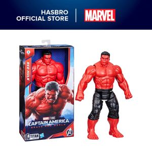 Marvel Studios Captain America Brave New World Titan Hero Series 12-Inch Deluxe Red Hulk Action Figure Super Hero Toys for Kids 4 and Up