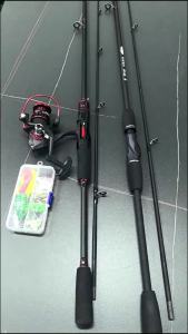 MUXI 1.8-2.1M Joran Pancing Set Reel Pancing Pancingan Set Lengkap 2 Bagian 12BB 5.2:1 reel joran pancing full set