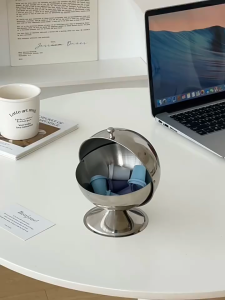 Stainless Steel Coffee Capsule Jar Airtight Canister Nespresso Pods Modern Desktop Entryway Storage