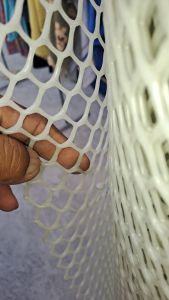 Plastic Screen Net White 2 meters long by 4ft height by 1/2 mesh