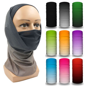 Gradient Color Tube Bandana Neck Warmer Gaiter For Woman UV Protection Bandana Man Sports Face Mask Balaclava Cycling Scarf Wrap
