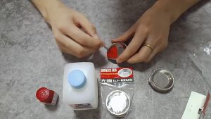 5cm Color Mixing Plate with Spout Stainless Steel Paint Tray Mix Color Gundam Gunpla Model Tool Palette Plate 调色皿 调色盘