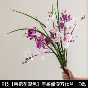Purple Butterfly Orchid Artificial Flowers High Quality Decorative Floral Arrangements for Dining Table Living Room Modern Style Home Decorations