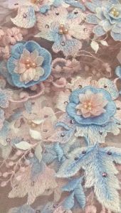 1pcs Pearl Embroidery Flower Patch Applique pearl rhinestone sewing patch diy weeding dress bridal lace fabric cloth