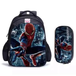 Ransel Anak Superhero 2in1 Tas Ransel Anak Laki-laki Sekolah TK SD Free Tempat Pensil