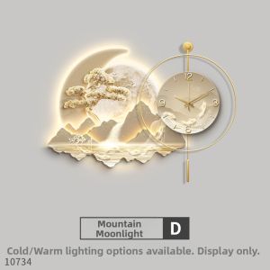 RUIBAHAO | Modern Luxe Wall Art with Clock Dining Living Room Decor
