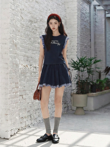 Semir | Summer Ear Wood Style Vest and High Waist Mini Skirt Set 2026
