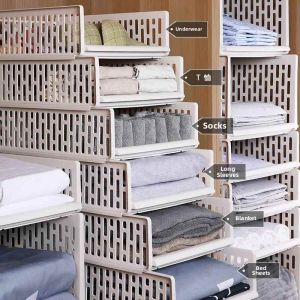 TENGYAGAO | Stackable Sliding Drawer Organizer