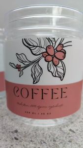 Toples Kopi Gula Teh Set Estetik 600 ml Motif Merah Putih