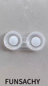 FUNSACHY สีดำ/สีขาวฮาโลวีนเครื่องสำอางค์คอนแทคเลนส์เลนส์รายปีใช้ 14.5 มม