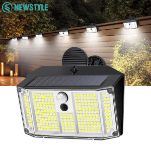 Clip on Solar Lights Outdoor With Motion Sensor 268/418LED Solar Fence Lights Outdoor Waterproof  Modes Portable Security Light