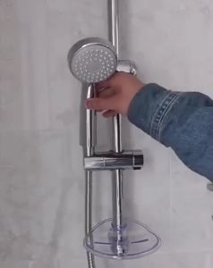 18mm to 25mm No Need Dismantle Heater Shower Head Easy Showering Bathing Bathroom Accessories Shower Clip 1 Second Rack Shower Head Holder Hook