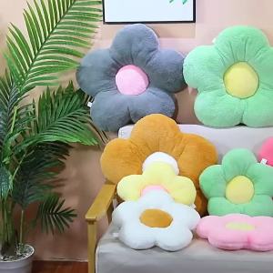 12/35cm Stuffed Five Petal Flower Cushion Girly Room Decor Sunflower Pillow Bay Window Pink Flower Sit Bedroom Seat Pillow