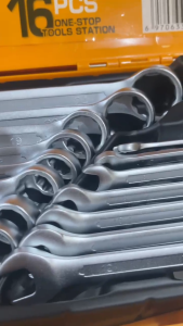 DINGQI Kunci Ring Pas 16Pcs Set Combination Wrench Set 11001