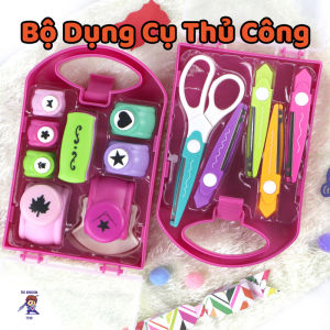 Set Kéo Ziczac Bấm Hình Hoa Sao Trái Tim - Đồ Chơi Cắt Dán Thủ Công Scrapbook Handmade Cho Bé