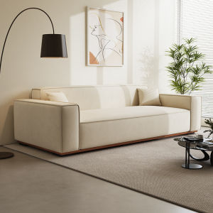 Creamy Cat-resistant Fabric Sofa For Small Spaces