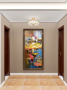 Entryway decorative painting French retro mural at the end of the corridor wall mural home dector