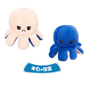 Double-Sided Octopus Doll Plush Toy Flip-Face Small Octopus Doll Girls Cute Fluffy Stuffed Animal Collectible Cushion Toy