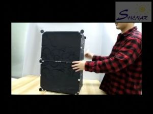 Rak Sepatu Portable 2 Kolom 4 Kotak Sendal Tebal Tertutup Anti Debu Lemari Sepatu Minimalis 4 Susun