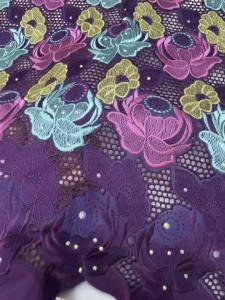 Nigerian Cotton Voile Lace Fabric With Stones 2026 African Swiss Voile Lace Fabric For Sewing Women Wedding Party Dress