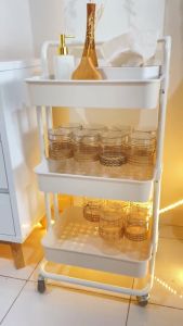 COD SEVENTYTWO Rak Organizer Kosmetik cup 3 susun stationary Serbaguna Multifungsi / Rak Organizer Alat Tulis Aesthetic / Tempat Bumbu Rak susun Serbaguna / Rak Kosmetik Penyimpanan Organizer Storage Rack Tray 3 Layer