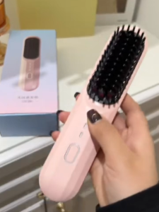 Cordless Hair Straightener Brush Ionic Frizz Control Fast Heating Portable Styling Tool for Smooth & Shiny Hair Wireless