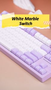 FEKER White Marble Switch Linear 5pin Single Spring Hifi Sound Customize Switches for Mechanical Keyboard