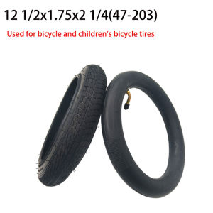 12 Inch 12 1/2 x 1.75 x 2 1/4 (47-203) Inner and Outer Tire for Childrens Bike with Small Square Pattern