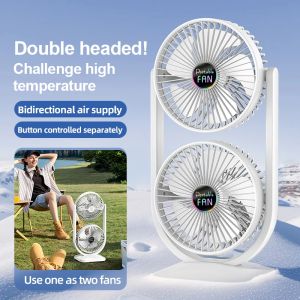S30-Double-Head USB Desktop Fan:Unleash Robust Wind Power with Whisper-Quiet Operation.deal for Both Office Desks and Home Work