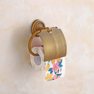 Brass Antique European Style Bathroom Rack