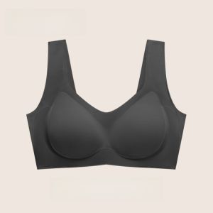 MONCAICHAN | Dream Color Morning Sports Bra Womens Adjustment Type Seamless Padded Anti-Sagging Gathered Underwear Nylon Fabric V-Neck