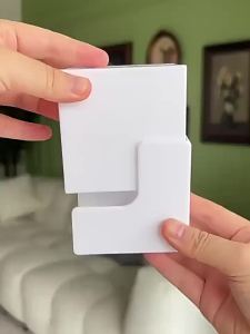 White Self Adhesive Weight Scale Wall Mount Holder Space Saving Bathroom Home Storage Organizer