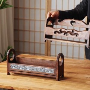 หน้าแรกโต๊ะไม้เนื้อแข็งวินเทจกล่องเก็บเครื่องสำอางห้องน้ำเคาน์เตอร์ไม้ชั้นวางมือชั้นวางของ