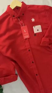 Baju Kemeja cowok tren 2023 bahan sigaret polos lengan panjang