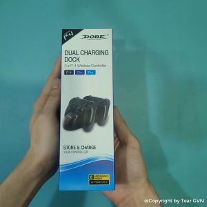 Dock sạc tay cầm và cáp sạc DOBE có led báo trạng thái sạc cho PS4