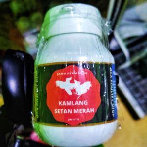Jamu Ayam Adu Kamlang Setan Merah Biasa Dipakai Pemain Kalangan Isi 200 Butir
