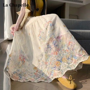 La Chapelle | Embroidered Floral Skirt A-Line Full Skirt