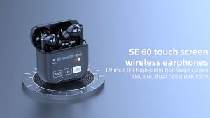 SE60 Bluetooth Earphone Touch Screen Power Display Wireless Earbuds Music Stereo Sound Quality Headphone 触屏蓝牙耳机