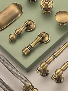 Vintage Brass Cabinet Door Handle Bronze Drawer Knob And Handle Wardrobe Door Handle Vintage Small Handle Furniture Hardware