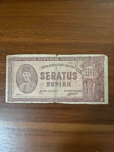 Uang Kertas 100 Rupiah 1947 Seri ORI II Koleksi Kuno