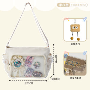 Large Capacity Slant Bag Girls School Bag Single Shoulder Backpack Tutoring Bag for Elementary And Middle School Students