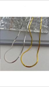 OYJR สร้อยคอกระดูกงูเรียบๆ สร้อยสแตนเลสแท้สำหรับผู้หญิง